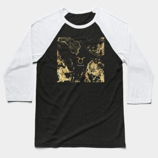 Taurus Symbol on gold and black marble Baseball T-Shirt